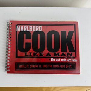 2004 Marlboro Cook Like A Man Spiral-Bound BBQ Cookbook Grill It Smoke It BBQ It